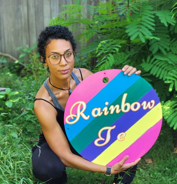 Shahqia Cross, owner of Rainbow Te on Johnson’s Main Street